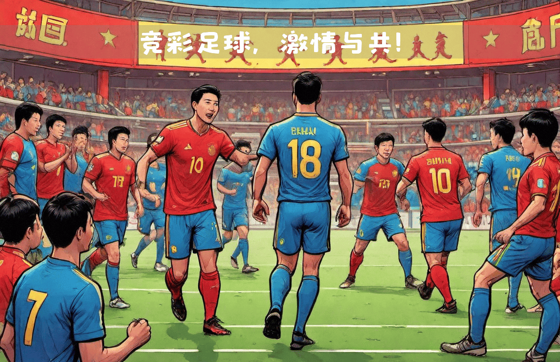 足球场上惊心动魄，各队球员拼尽全力